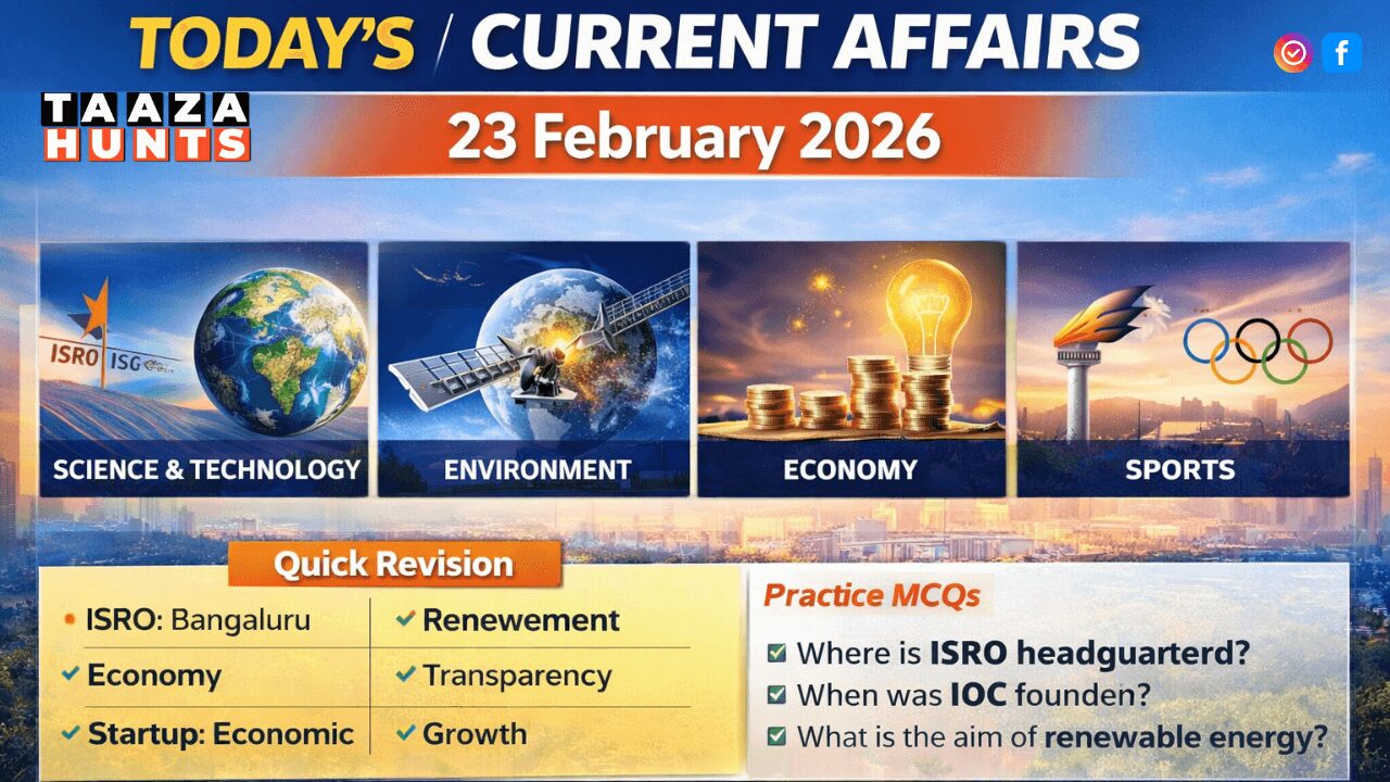 Today Current Affairs 23 February 2026