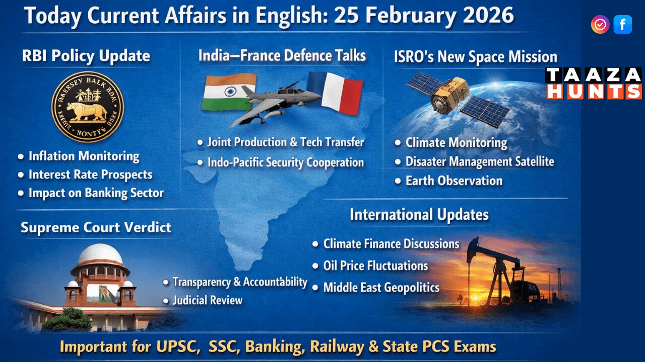 Today Current Affairs 25 February 2026