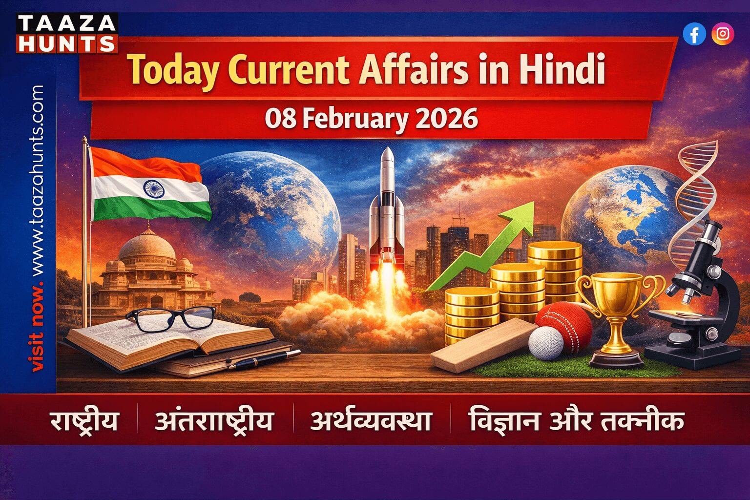 Today Current Affairs in Hindi 08 February 2026
