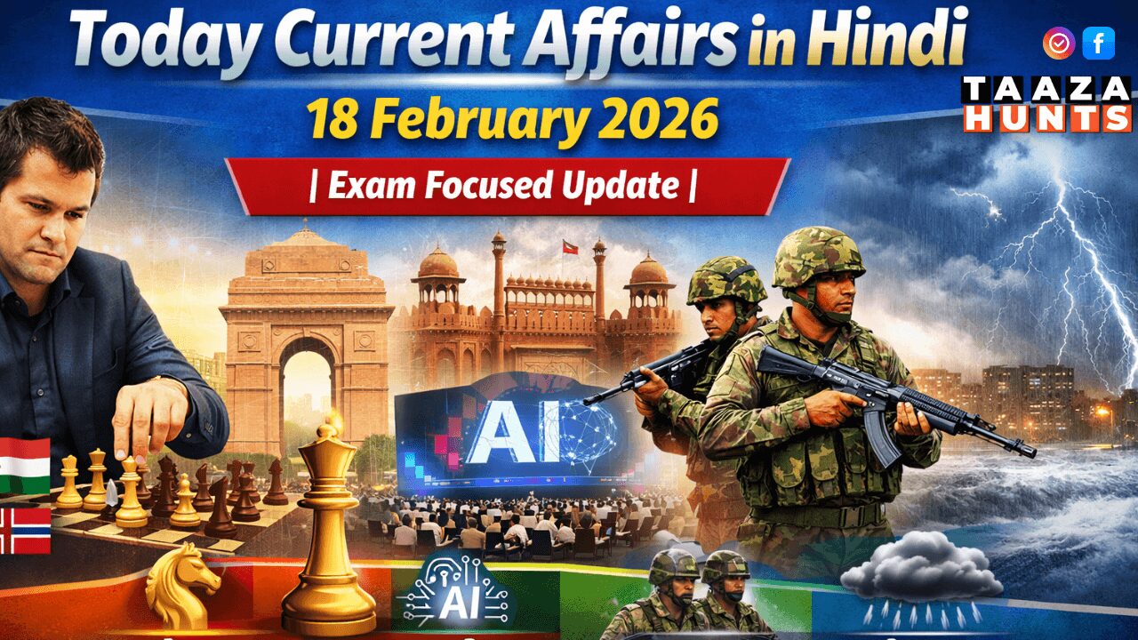 Today Current Affairs in Hindi 18 February 2026