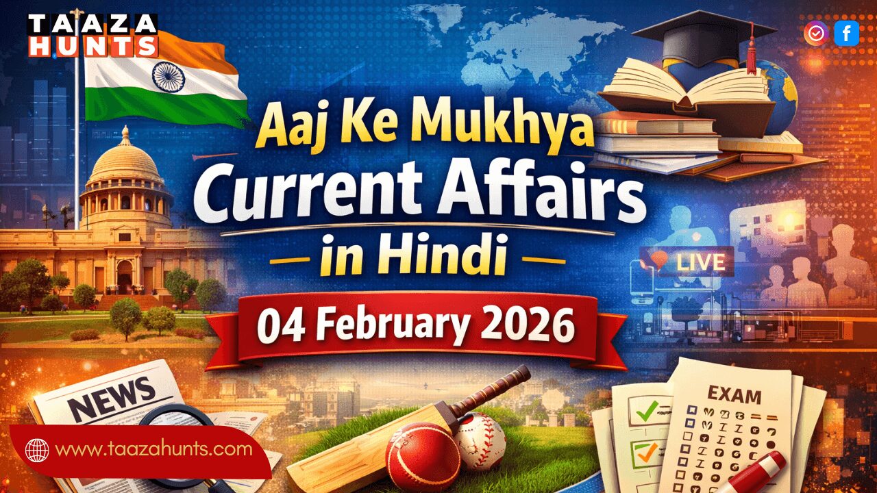 aaj ke mukhya current affairs in hindi 04 february 2026