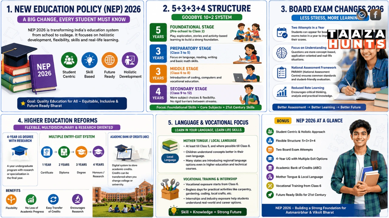 नई शिक्षा नीति (NEP) 2026 Updates