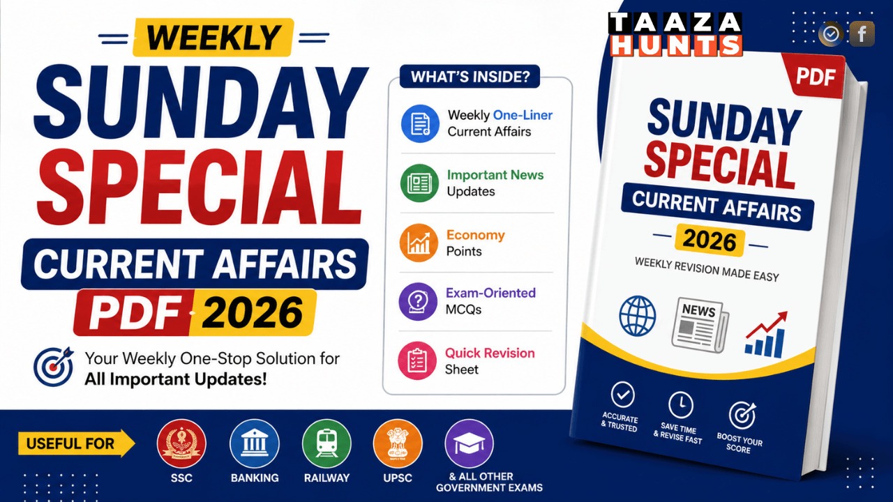 Sunday Special Current Affairs PDF 2026