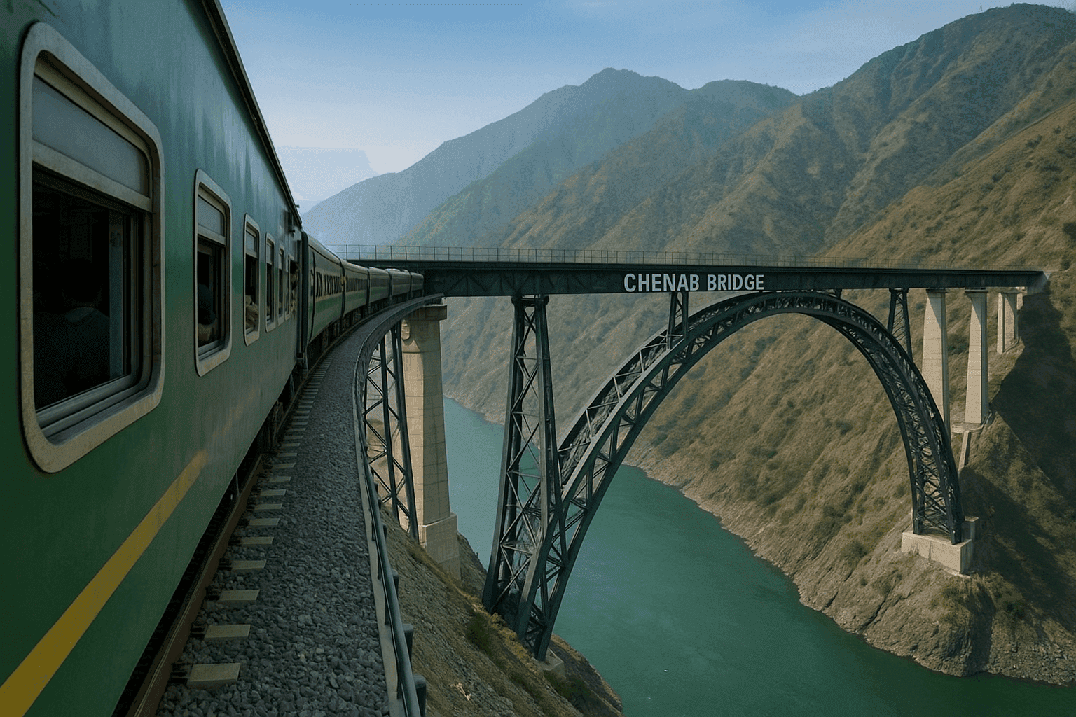 चिनाब ब्रिज की ट्रेन यात्रा