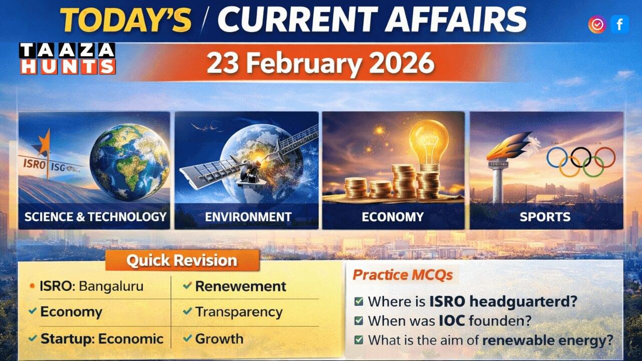 Today Current Affairs 23 February 2026