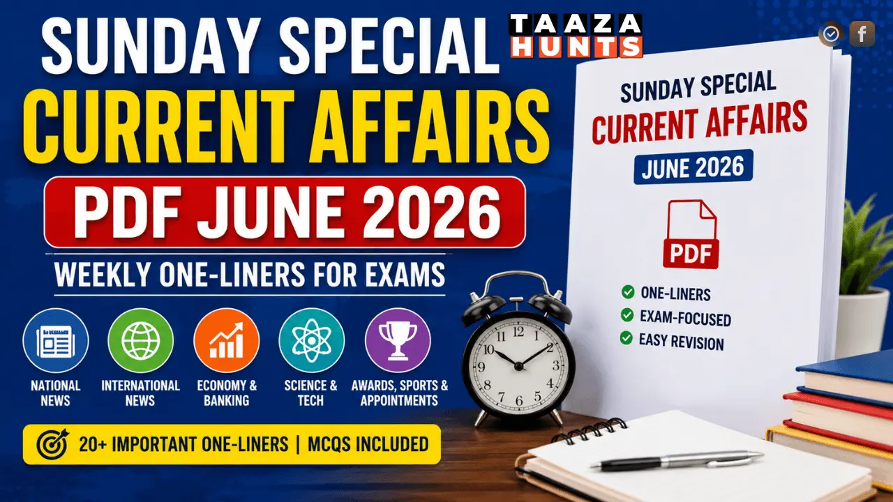 Sunday Special Current Affairs PDF June