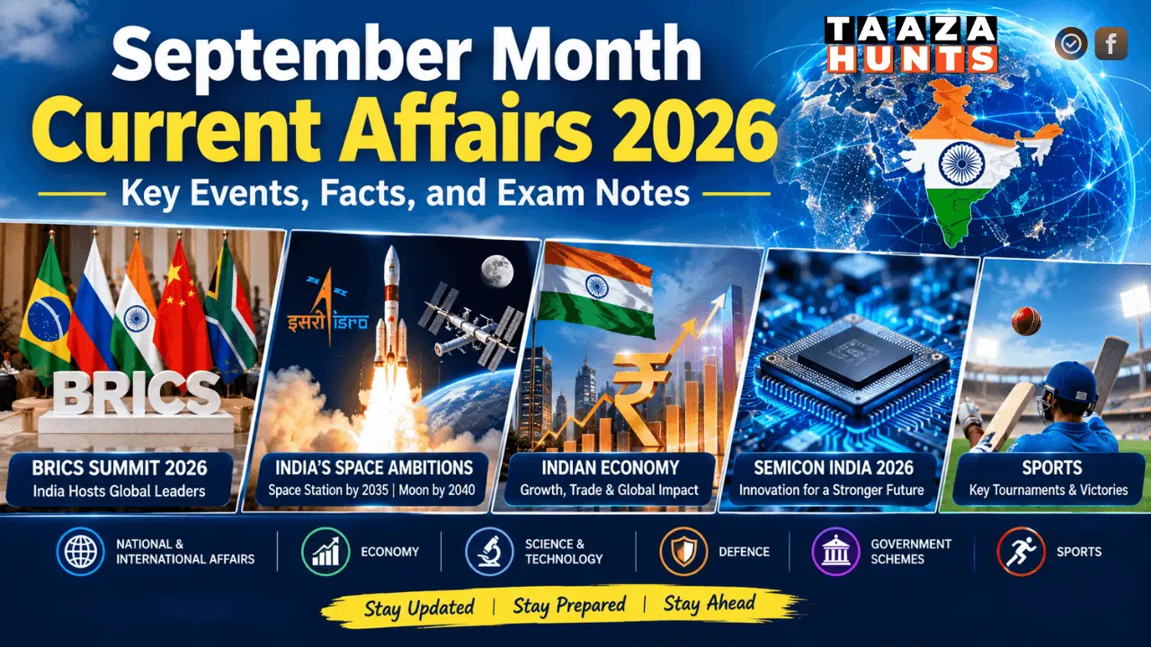 September Month Current Affairs 2026